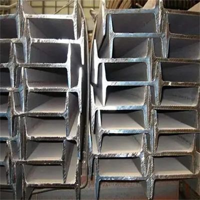 SS400 S235JR MS I बीम A36 चैनल स्टील बीम 50mm-300mm निकला हुआ किनारा चौड़ाई