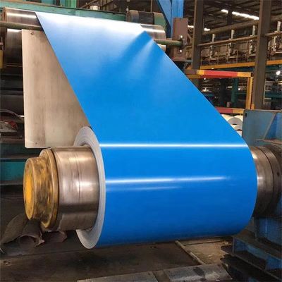 Z41 Z60 कलर कोटेड स्टील कॉइल 610mm ID मिड हार्ड PPGI जस्ती ASTM